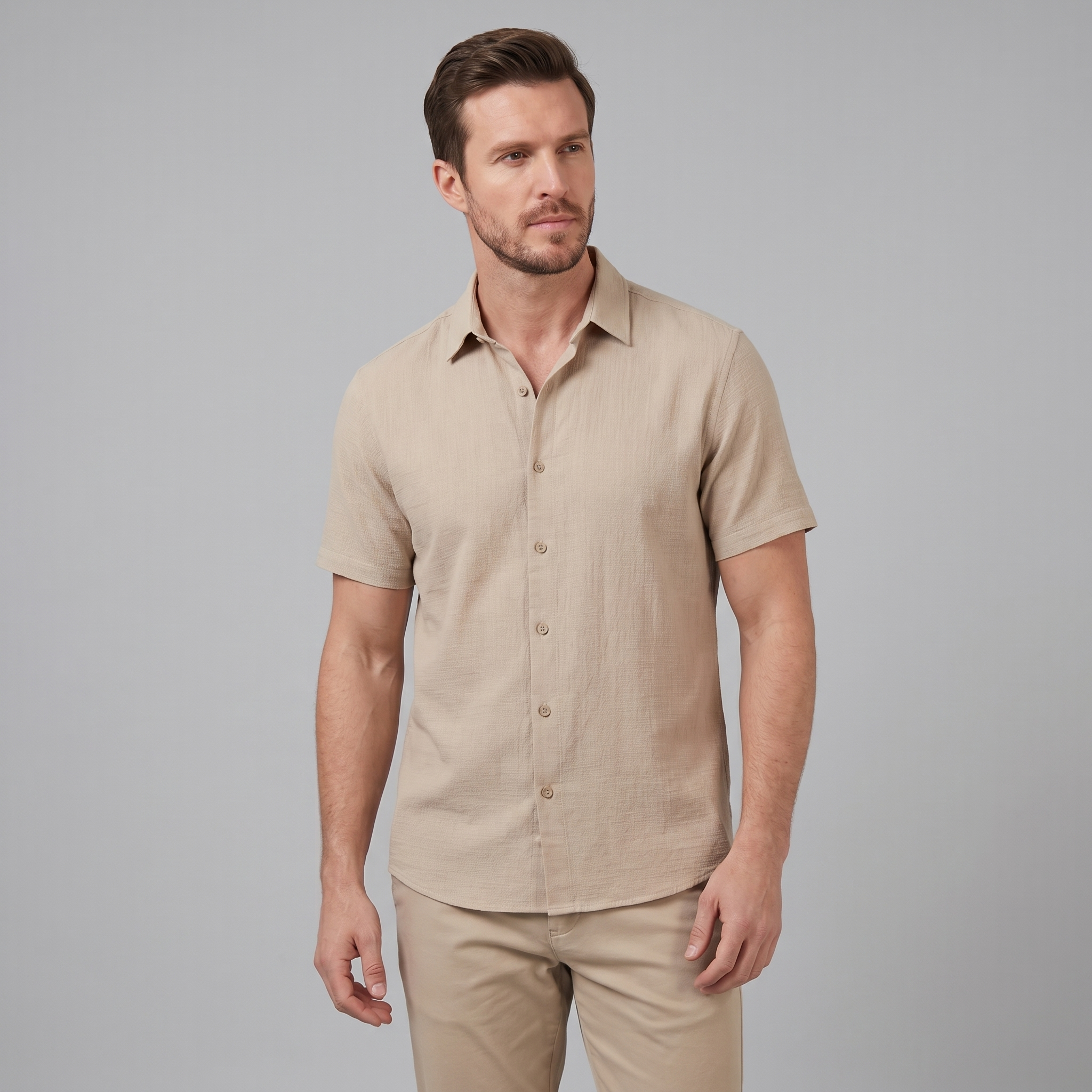 Men's Camp Collar Short-Sleeve Summer Shirt