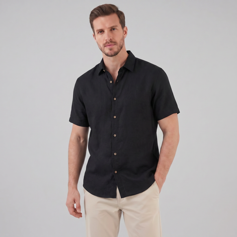 Men's Camp Collar Short-Sleeve Summer Shirt