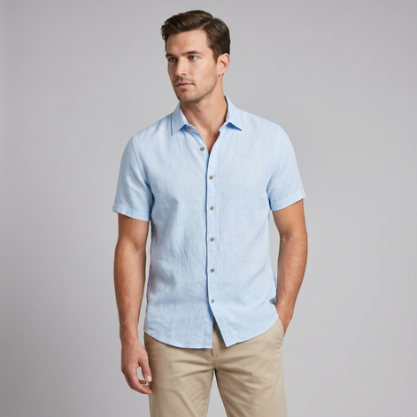 Men's Camp Collar Short-Sleeve Summer Shirt