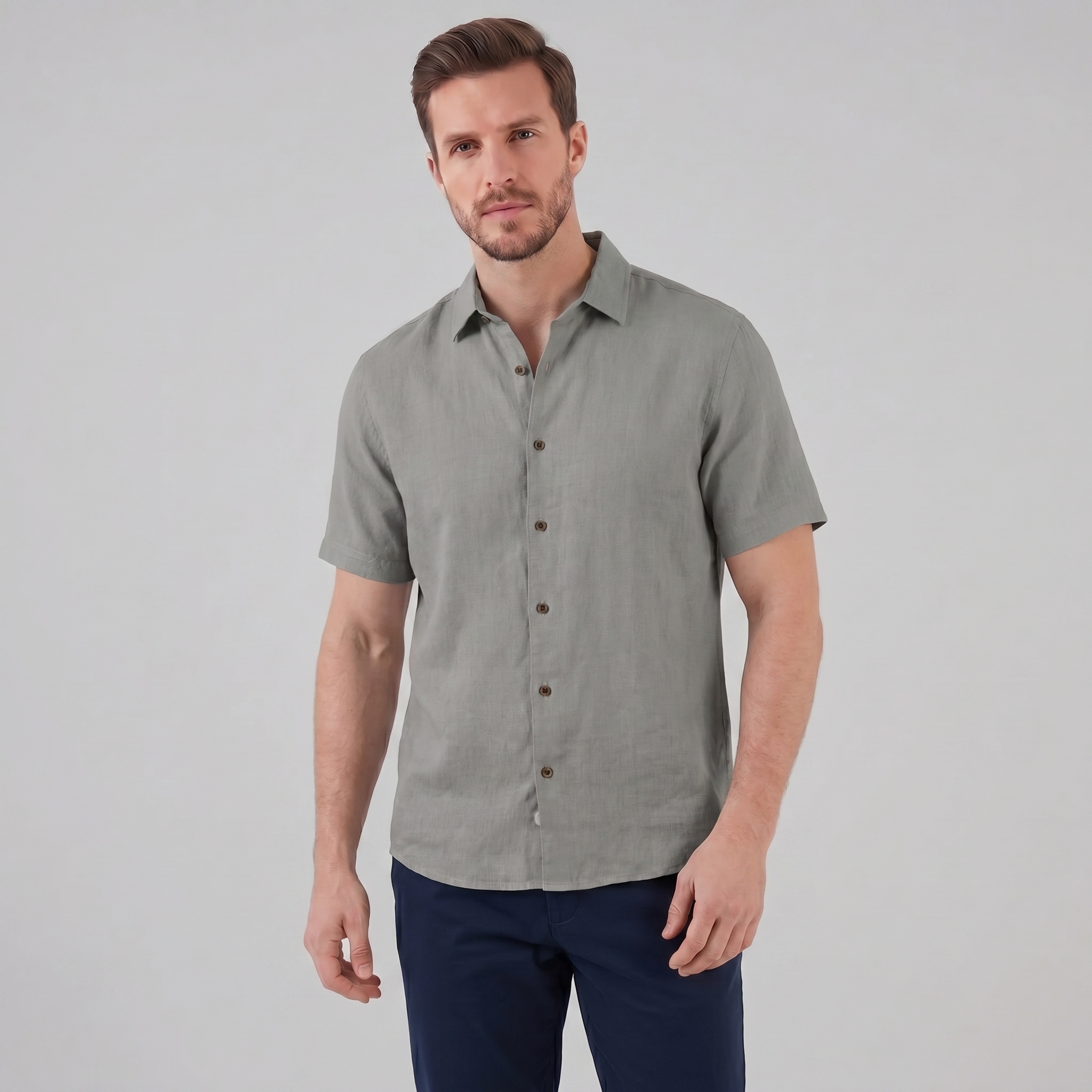 Men's Camp Collar Short-Sleeve Summer Shirt