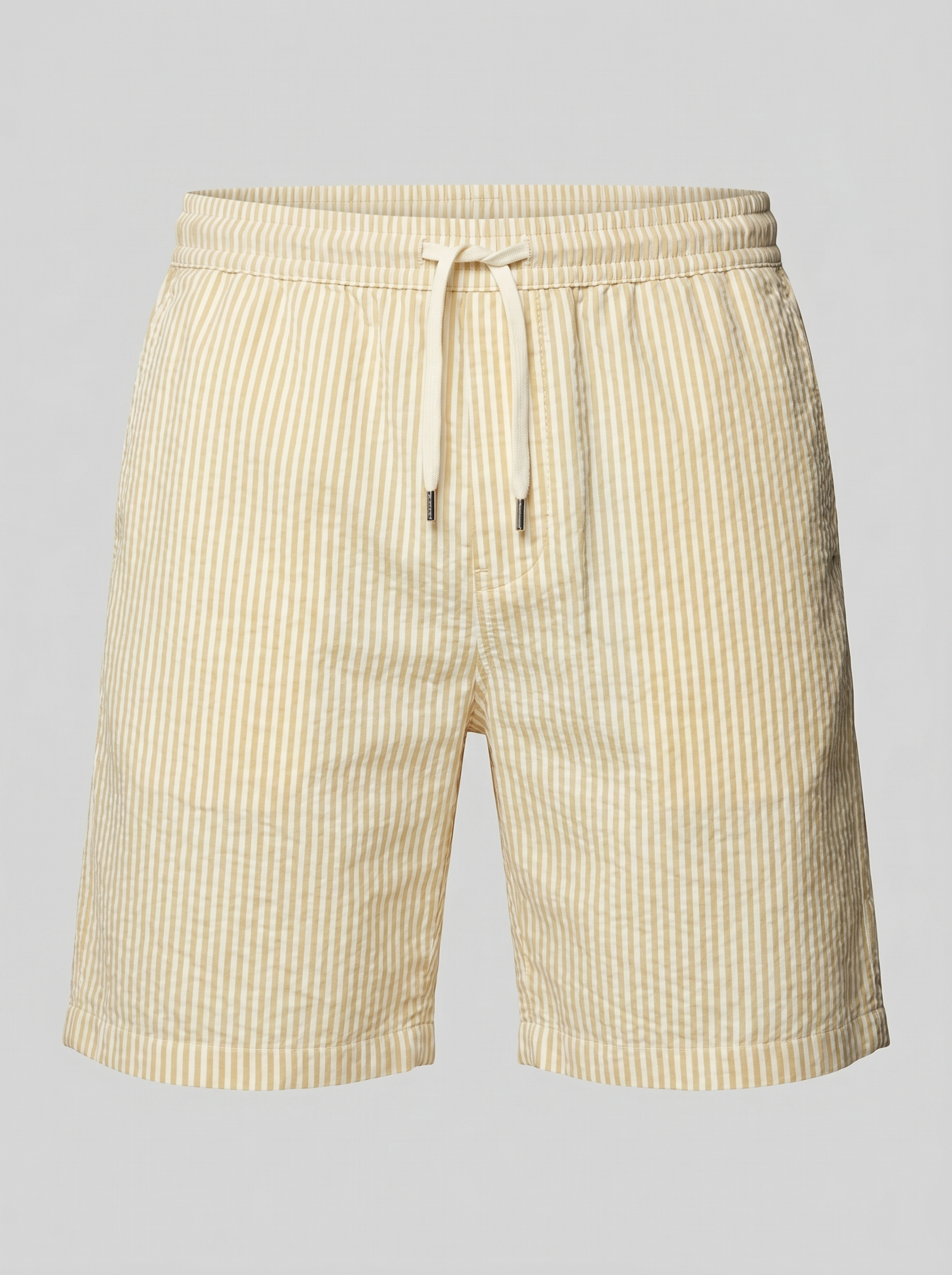 Men's Casual Striped Shorts with Adjustable Drawstring Waist