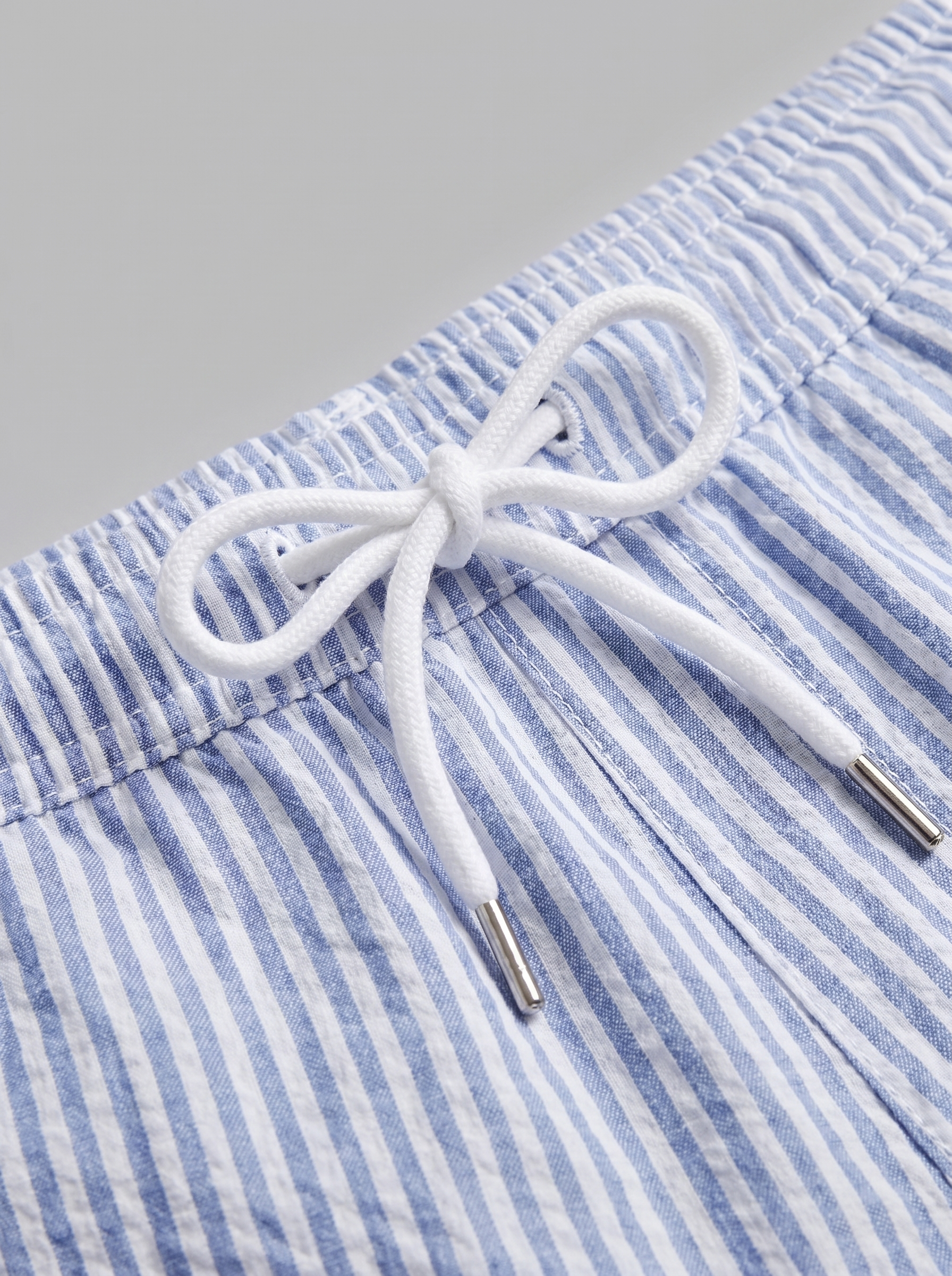 Men's Casual Striped Shorts with Adjustable Drawstring Waist