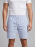 Men's Casual Striped Shorts with Adjustable Drawstring Waist