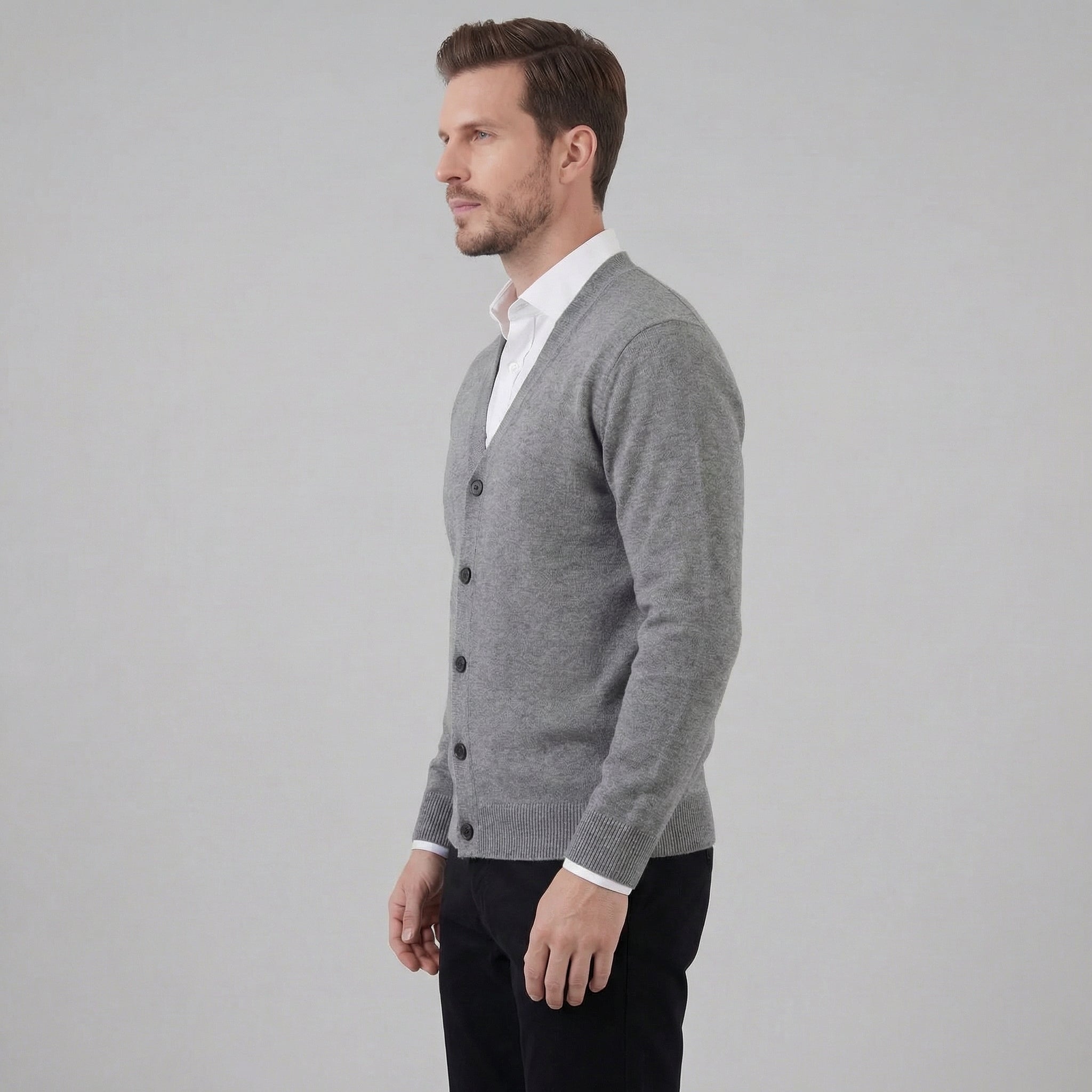 Men's Casual V-Neck Cardigan