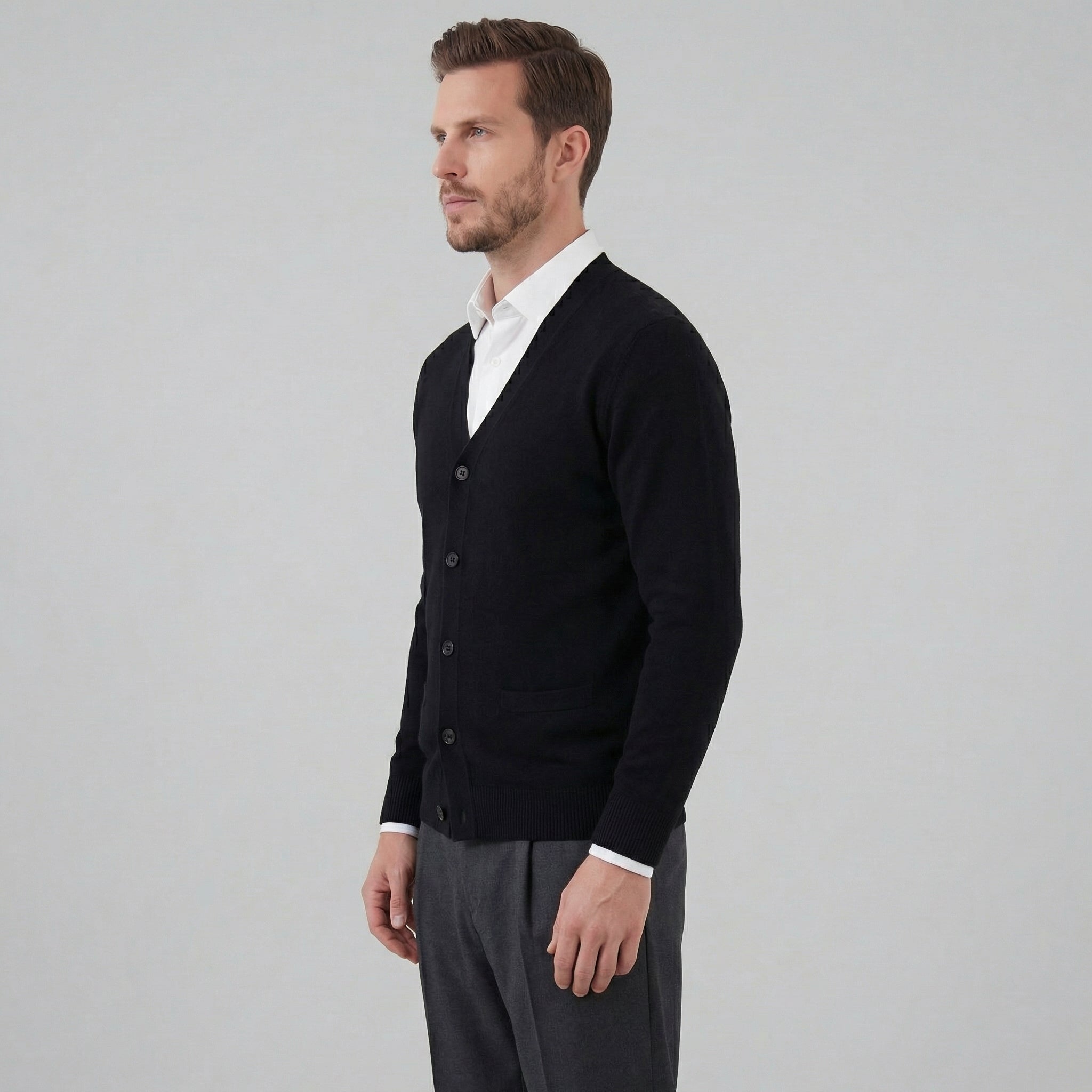 Men's Casual V-Neck Cardigan