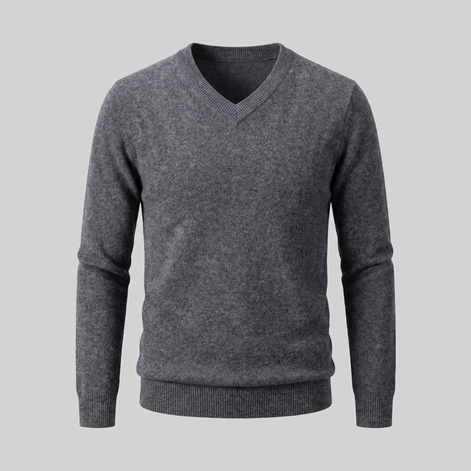 Men's Casual V-Neck Knit Sweater