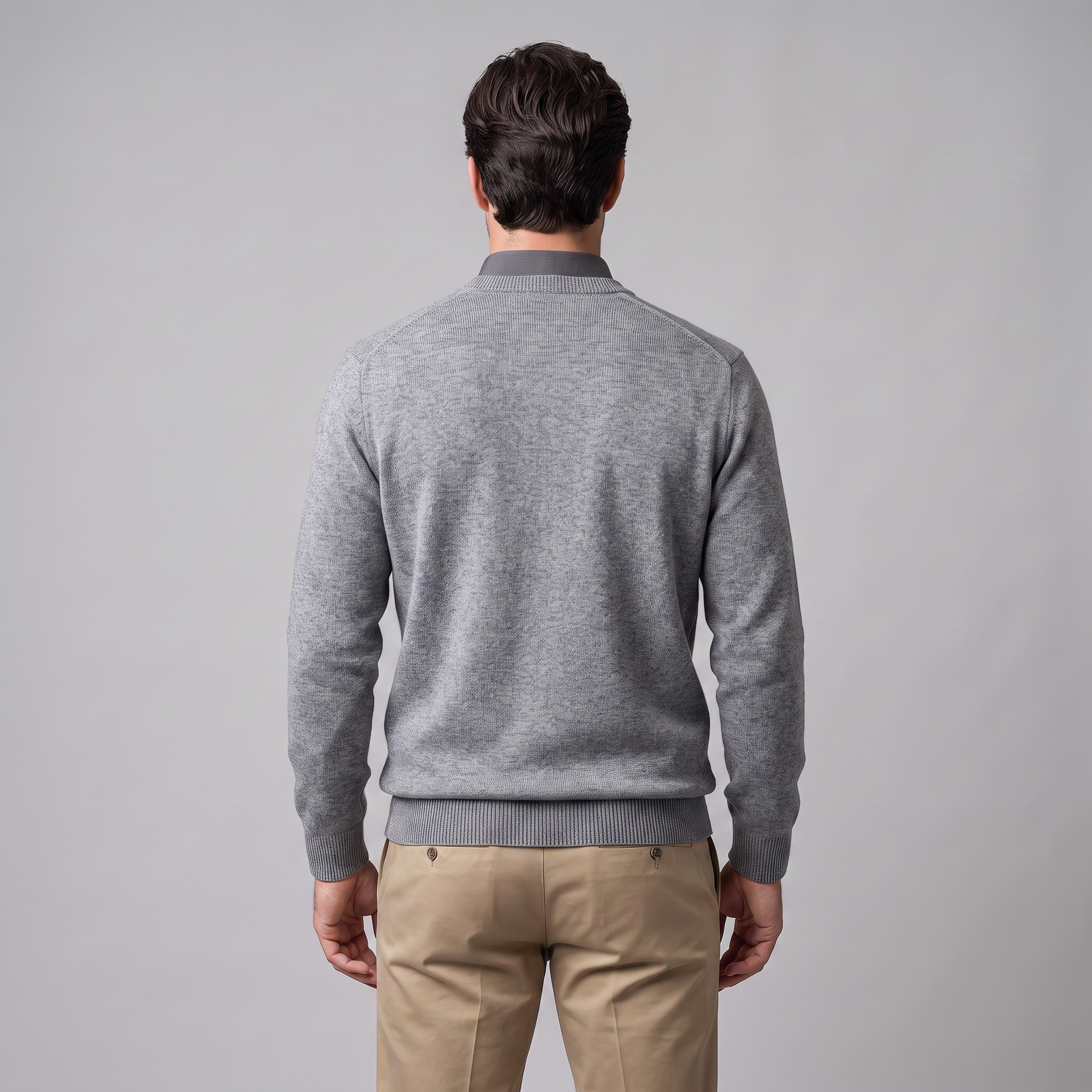 Men's Casual V-Neck Knit Sweater