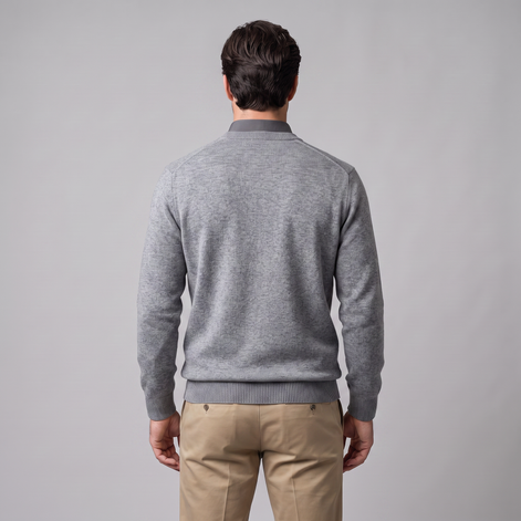 Men's Casual V-Neck Knit Sweater