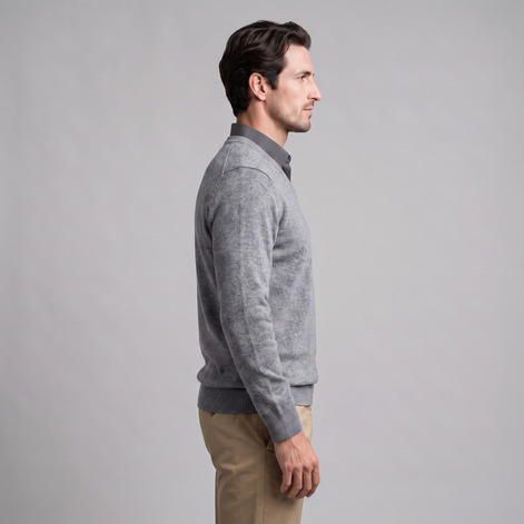 Men's Casual V-Neck Knit Sweater