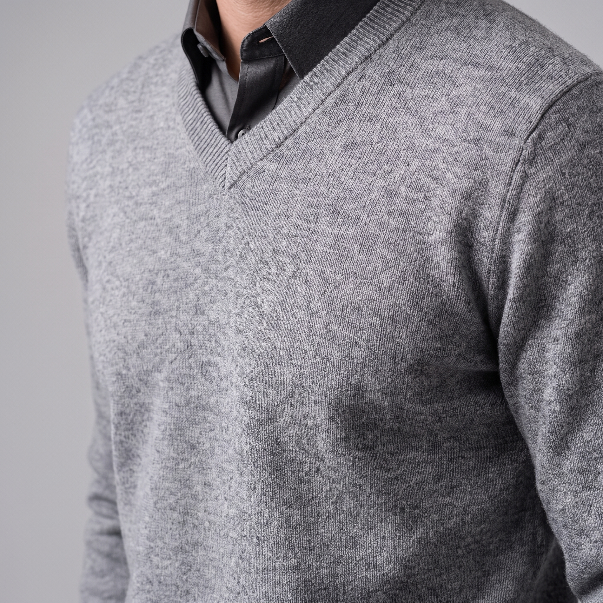 Men's Casual V-Neck Knit Sweater