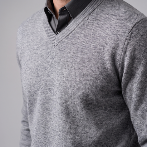 Men's Casual V-Neck Knit Sweater