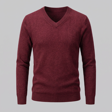 Men's Casual V-Neck Knit Sweater