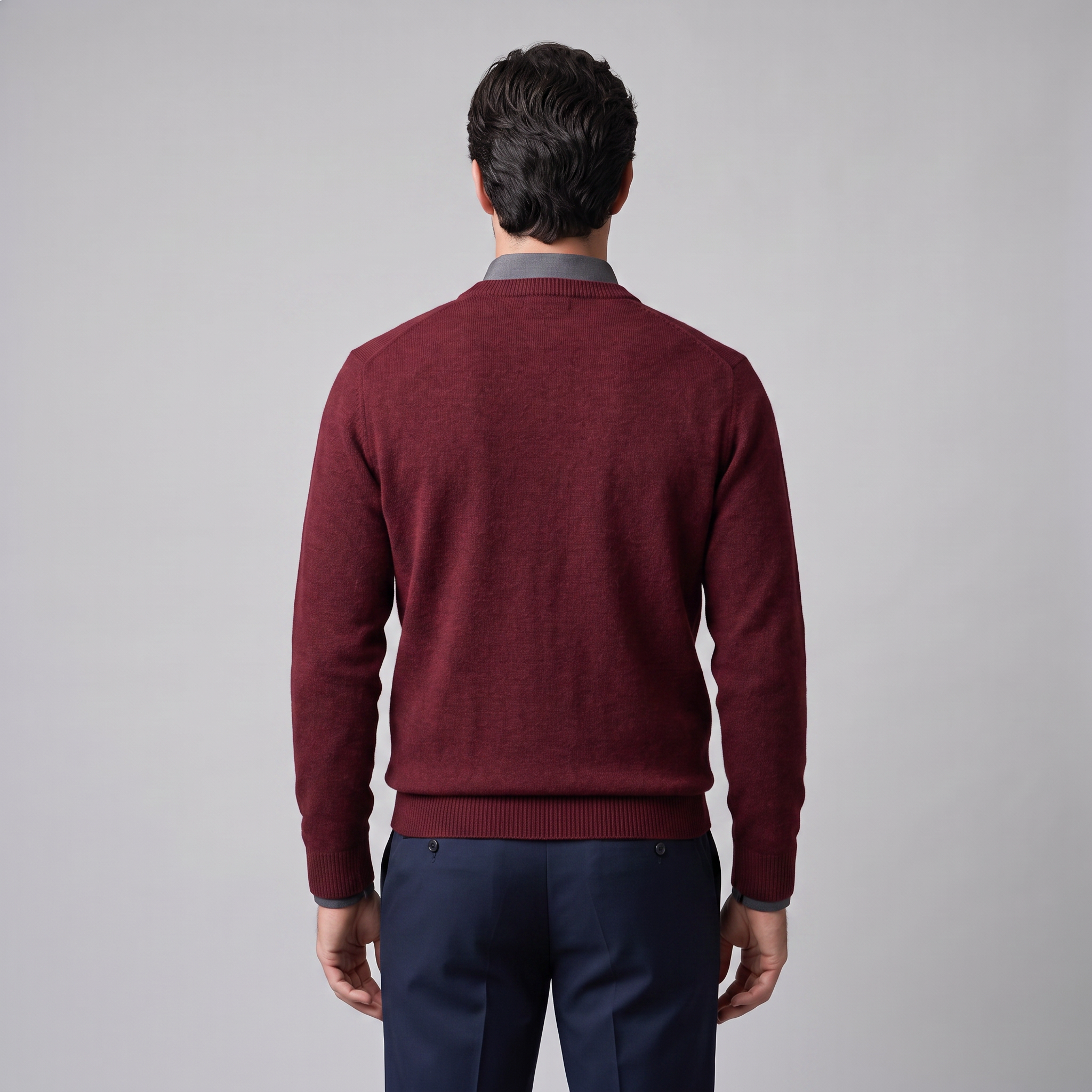 Men's Casual V-Neck Knit Sweater