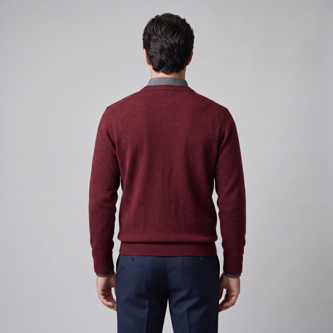 Men's Casual V-Neck Knit Sweater