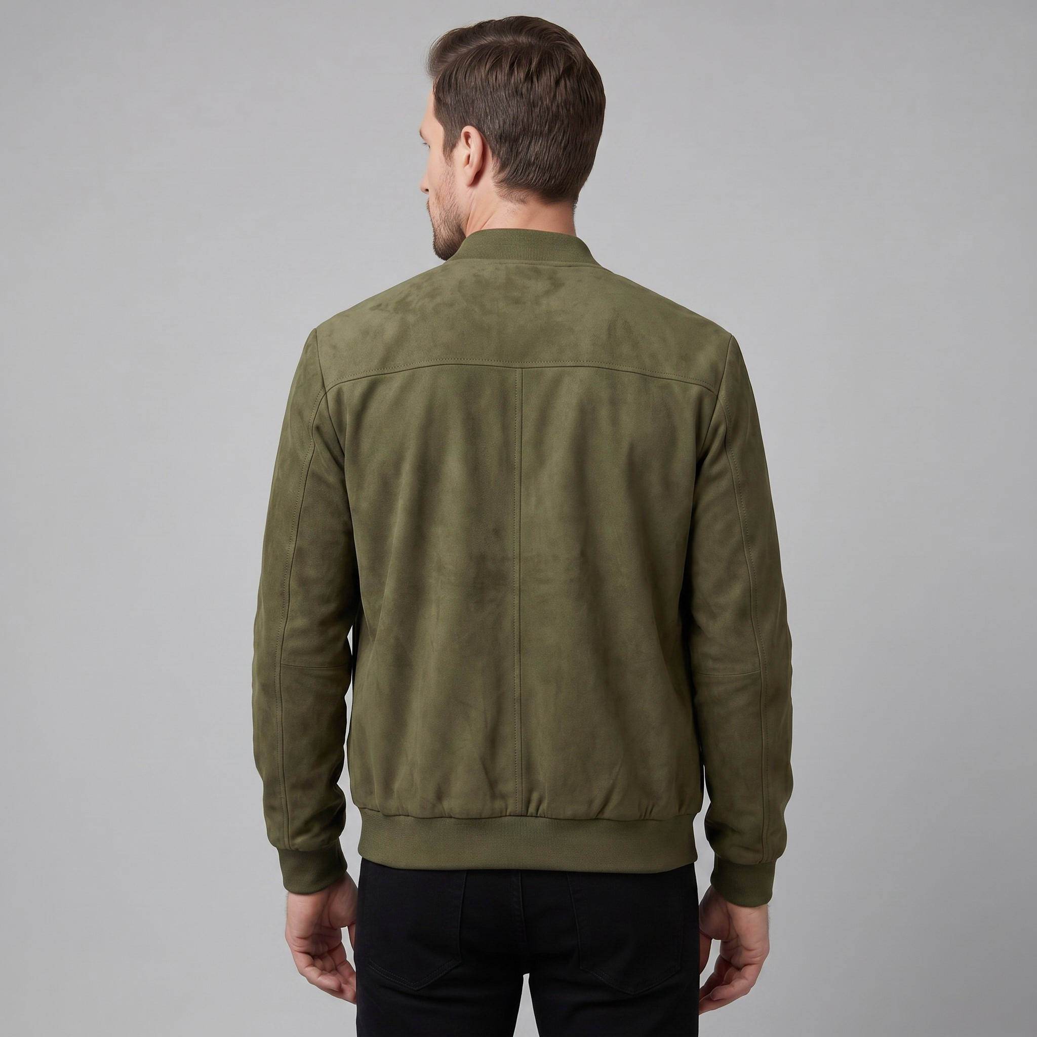 Men's Casual Velvet Bomber Jacket