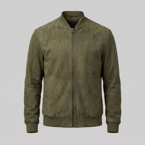 Men's Casual Velvet Bomber Jacket