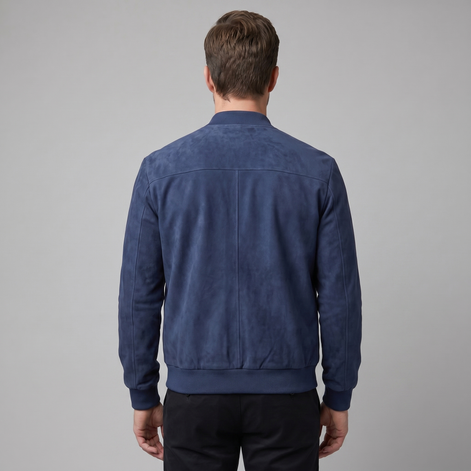 Men's Casual Velvet Bomber Jacket