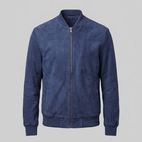Men's Casual Velvet Bomber Jacket
