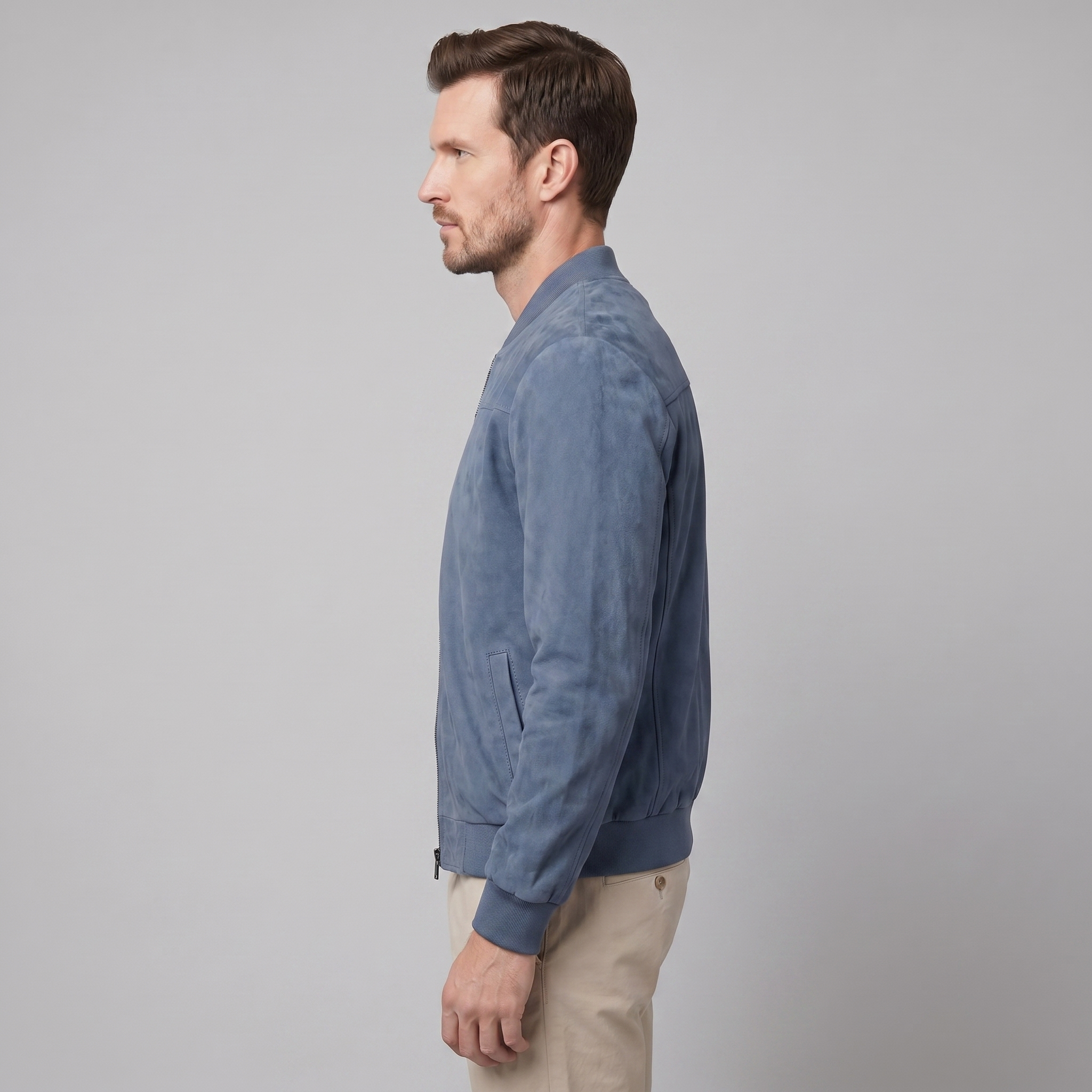 Men's Casual Velvet Bomber Jacket
