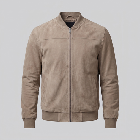Men's Casual Velvet Bomber Jacket