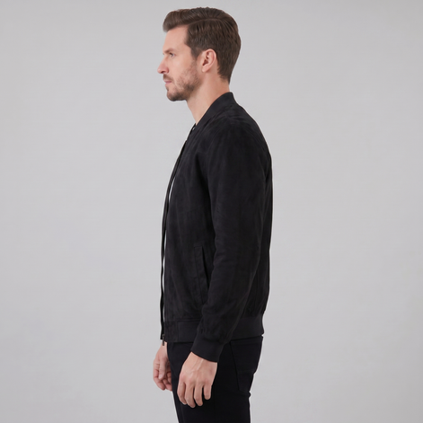 Men's Casual Velvet Bomber Jacket