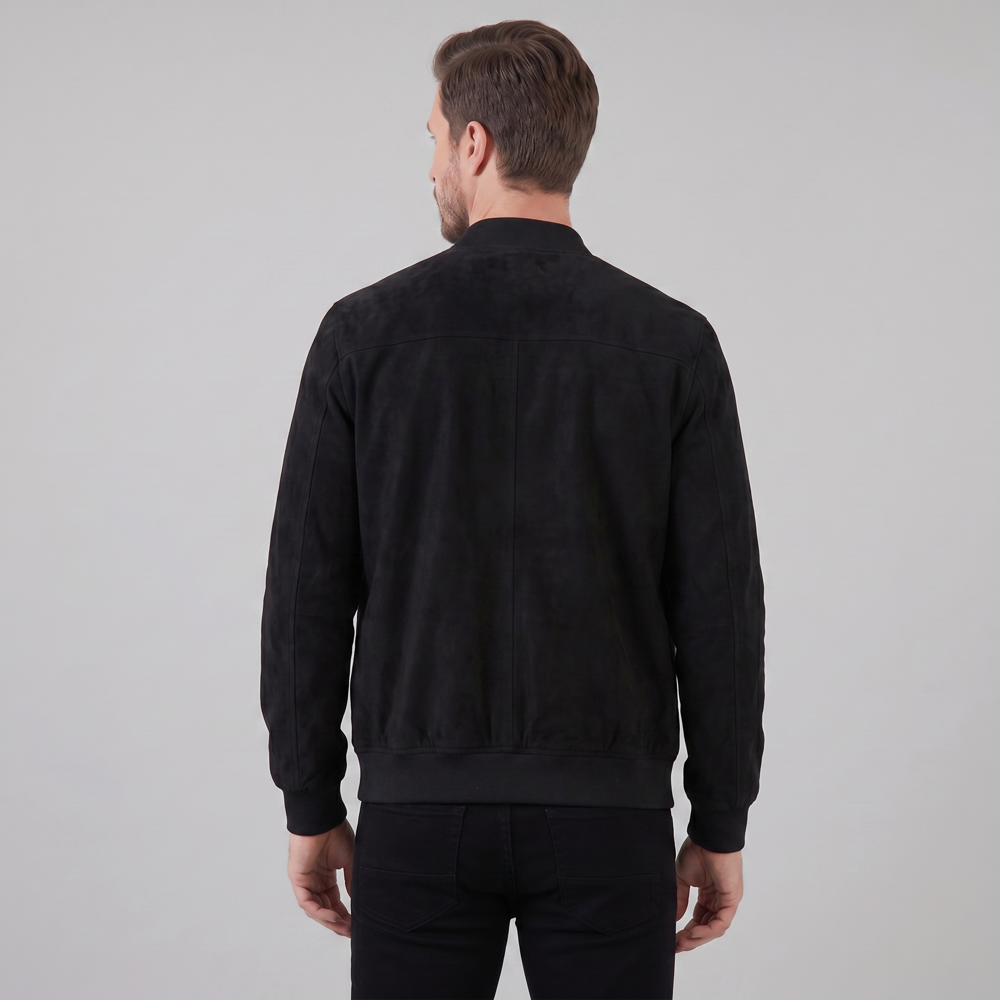 Men's Casual Velvet Bomber Jacket