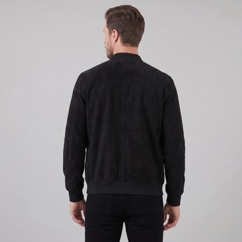 Men's Casual Velvet Bomber Jacket