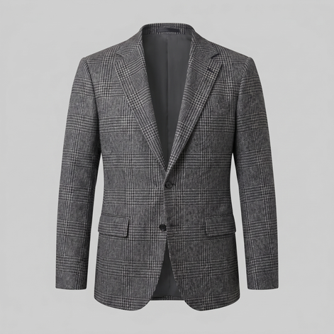 Men's Check Casual Blazer Jacket - Stylish Sport Coat