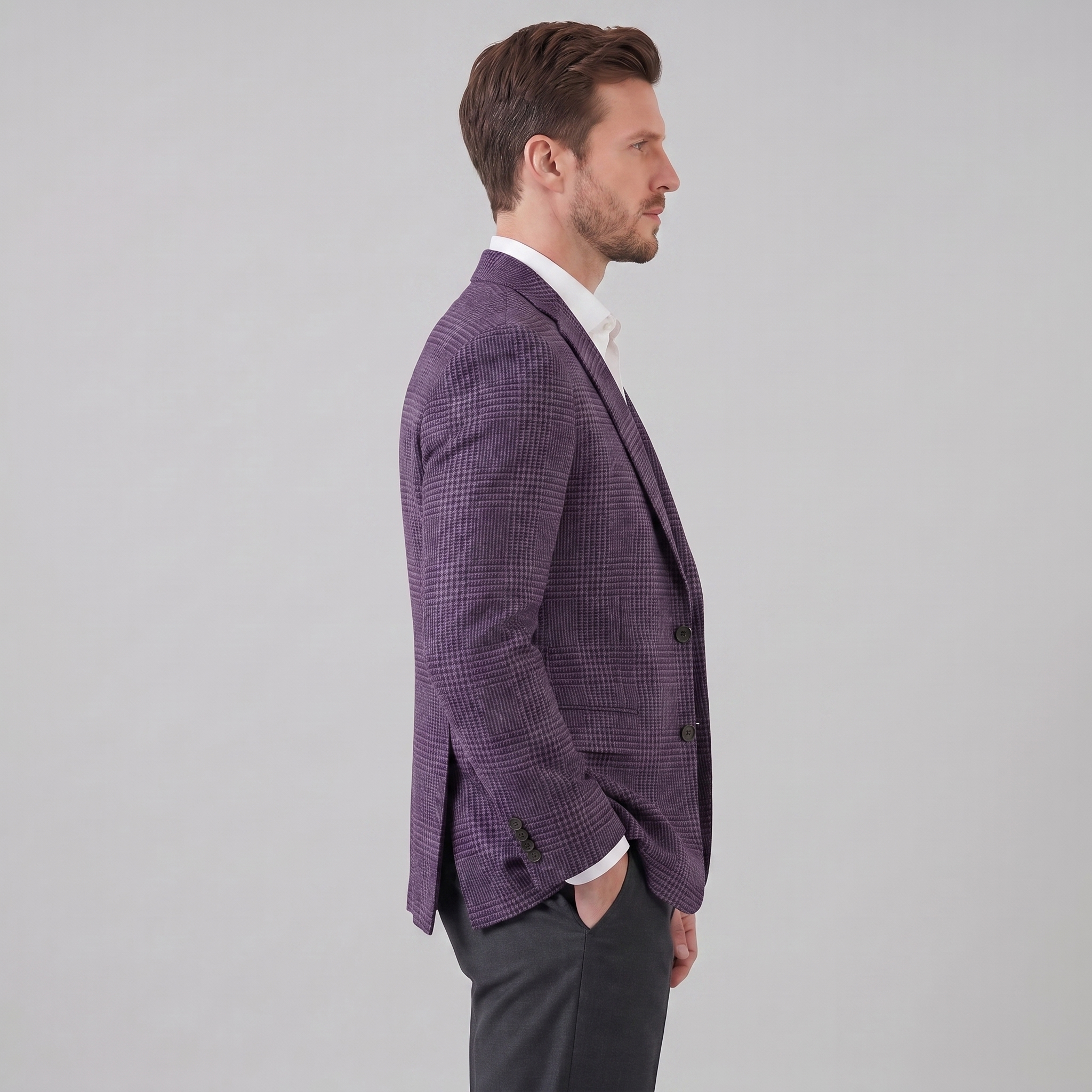 Men's Check Casual Blazer Jacket - Stylish Sport Coat