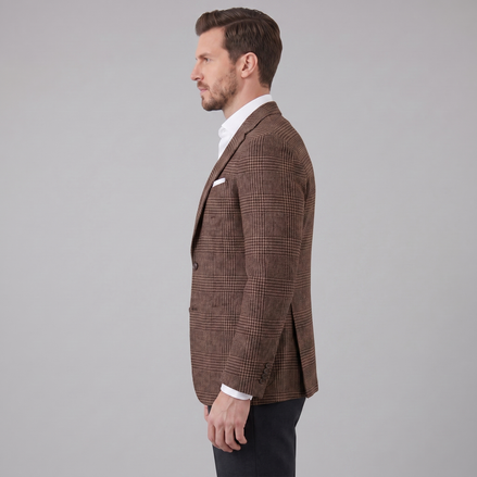 Men's Check Casual Blazer Jacket - Stylish Sport Coat