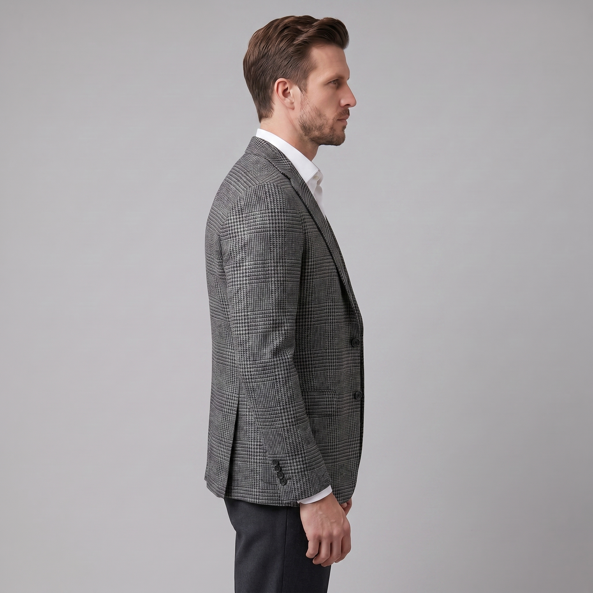 Men's Check Casual Blazer Jacket - Stylish Sport Coat