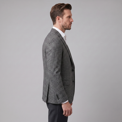 Men's Check Casual Blazer Jacket - Stylish Sport Coat