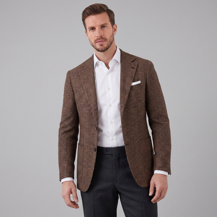 Men's Check Casual Blazer Jacket - Stylish Sport Coat