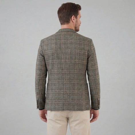 Men's Checked Blazer Jacket