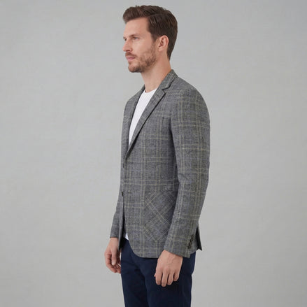 Men's Checked Blazer Jacket