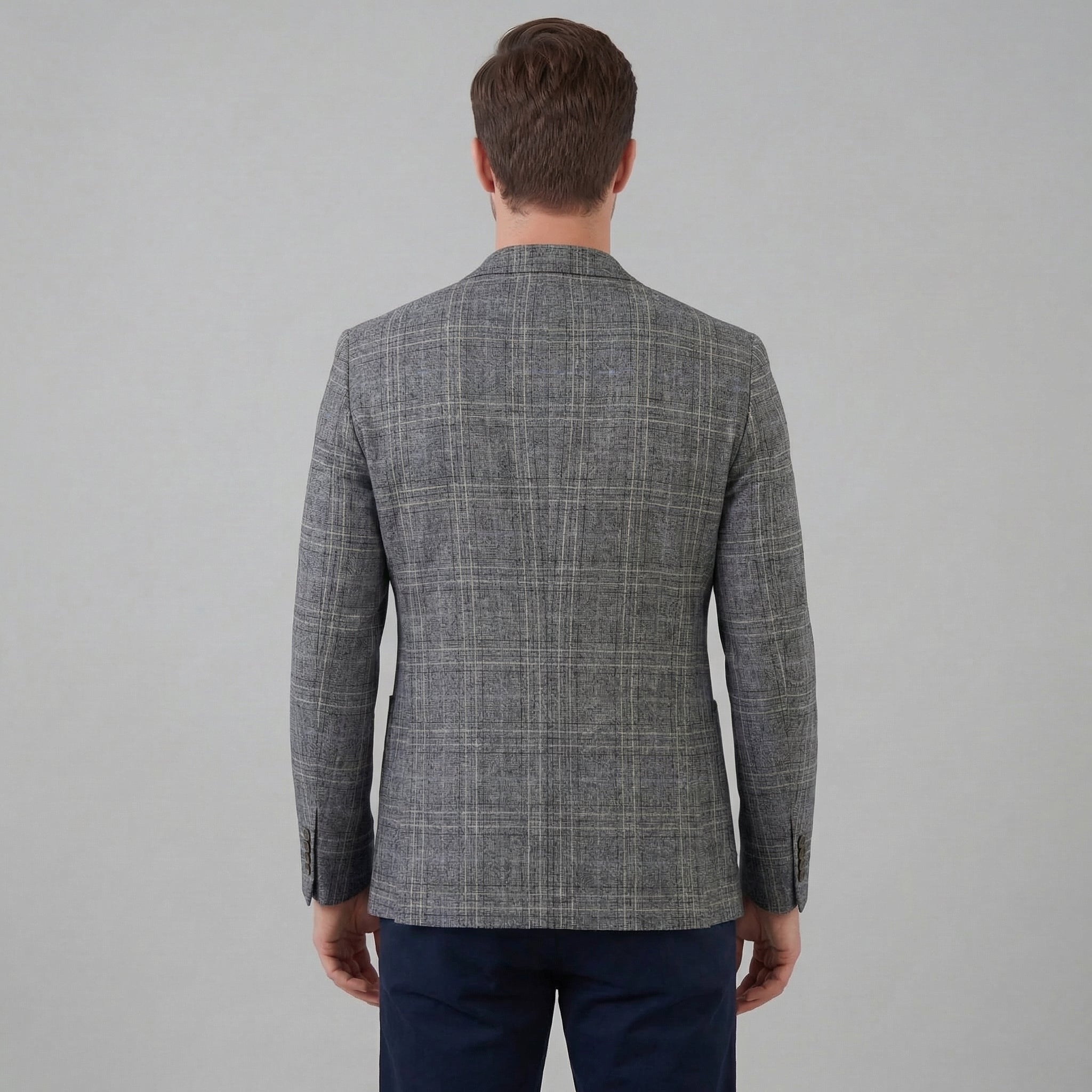 Men's Checked Blazer Jacket