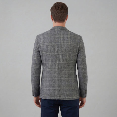 Men's Checked Blazer Jacket