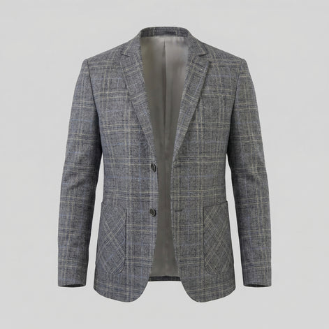 Men's Checked Blazer Jacket