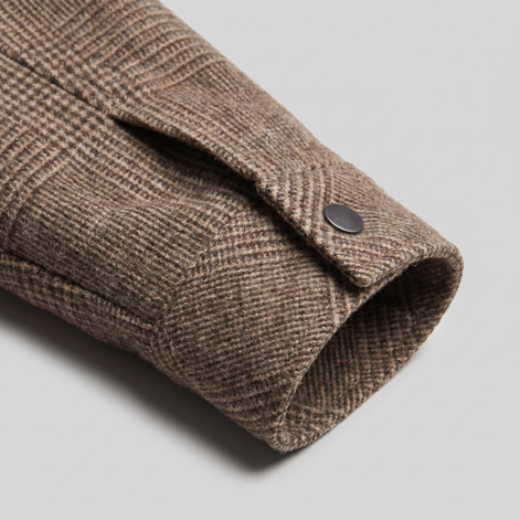 Men's Checked Spring Overcoat