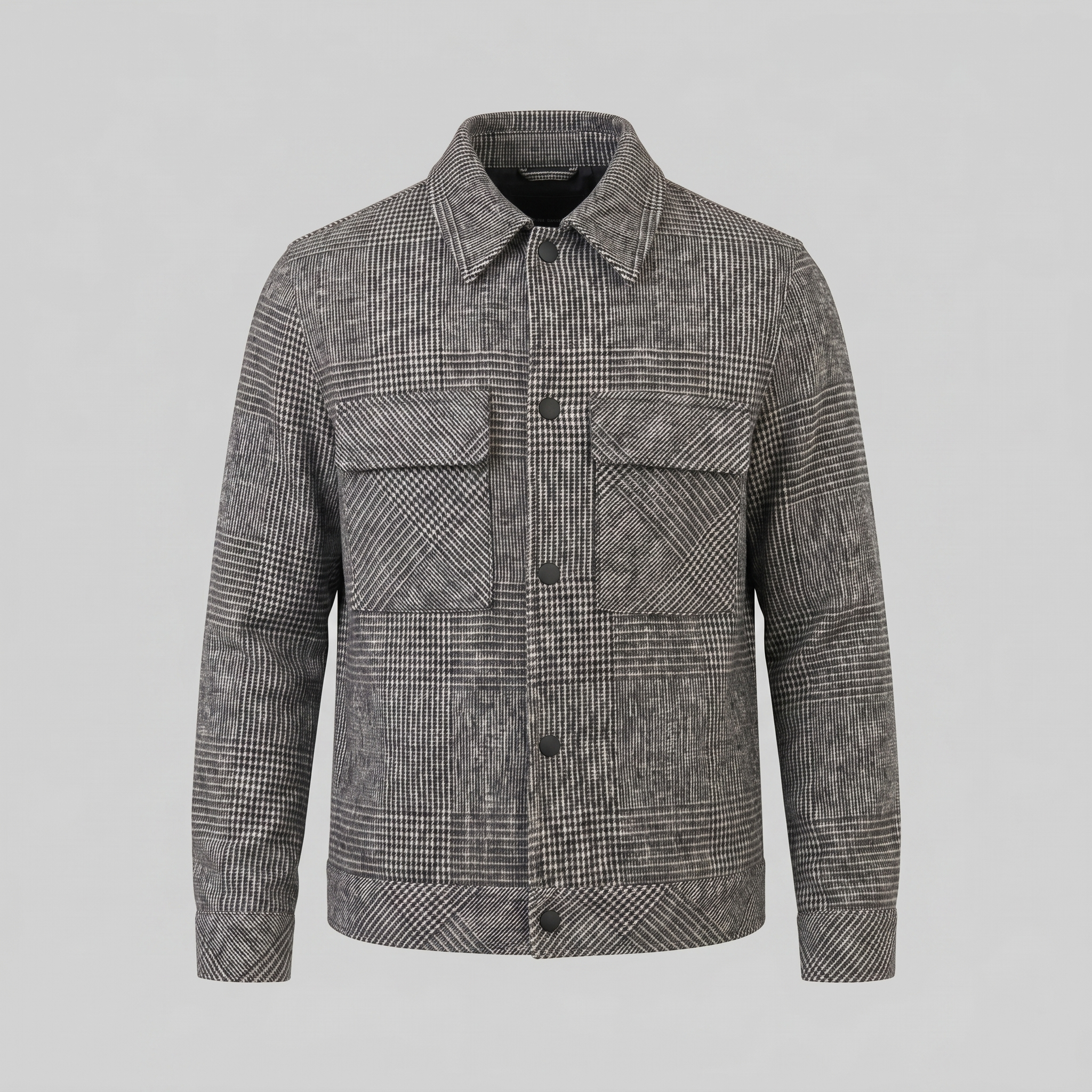 Men's Checked Spring Overcoat