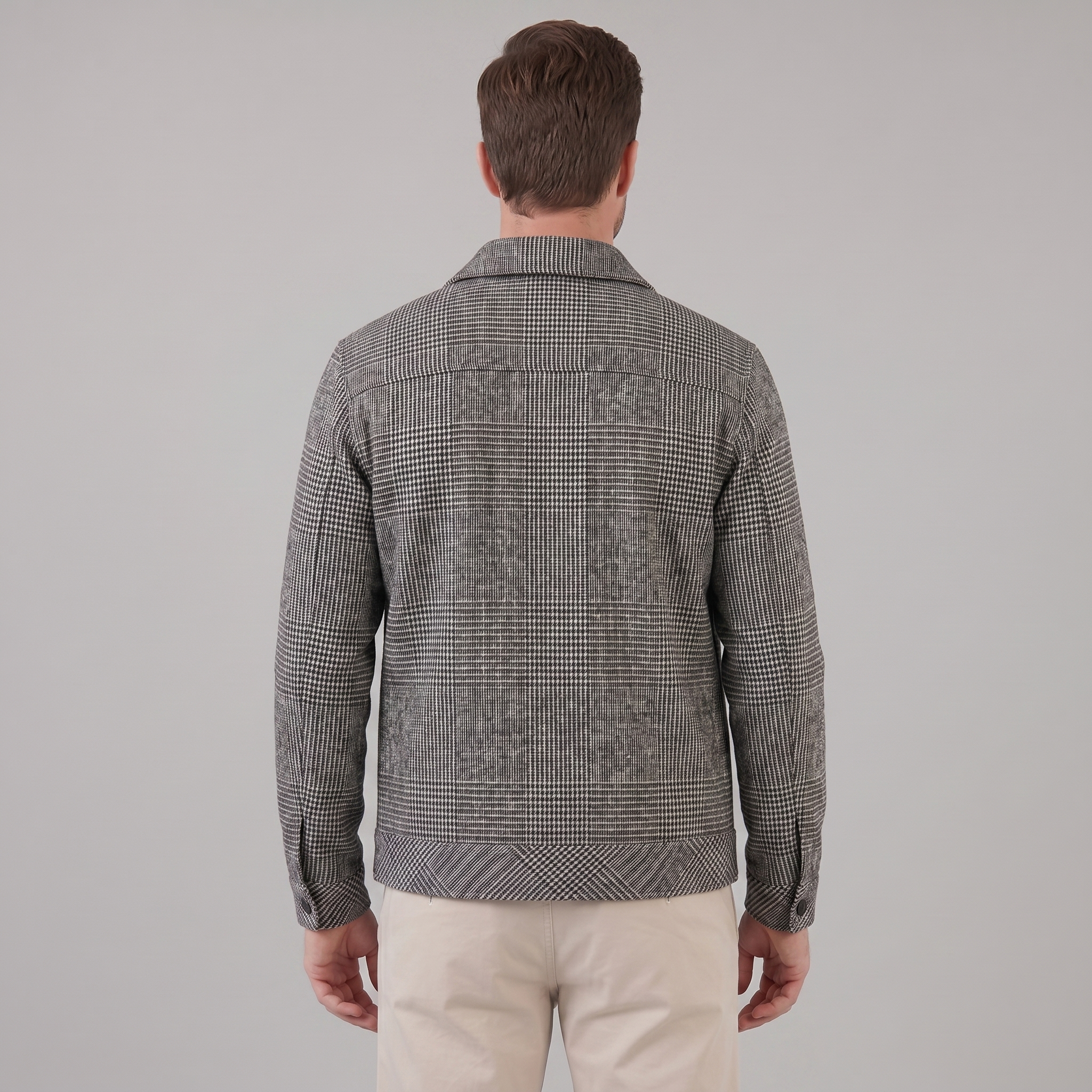 Men's Checked Spring Overcoat