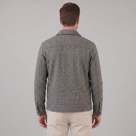 Men's Checked Spring Overcoat