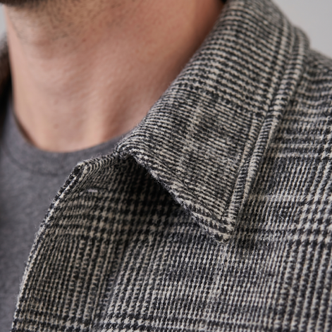 Men's Checked Spring Overcoat