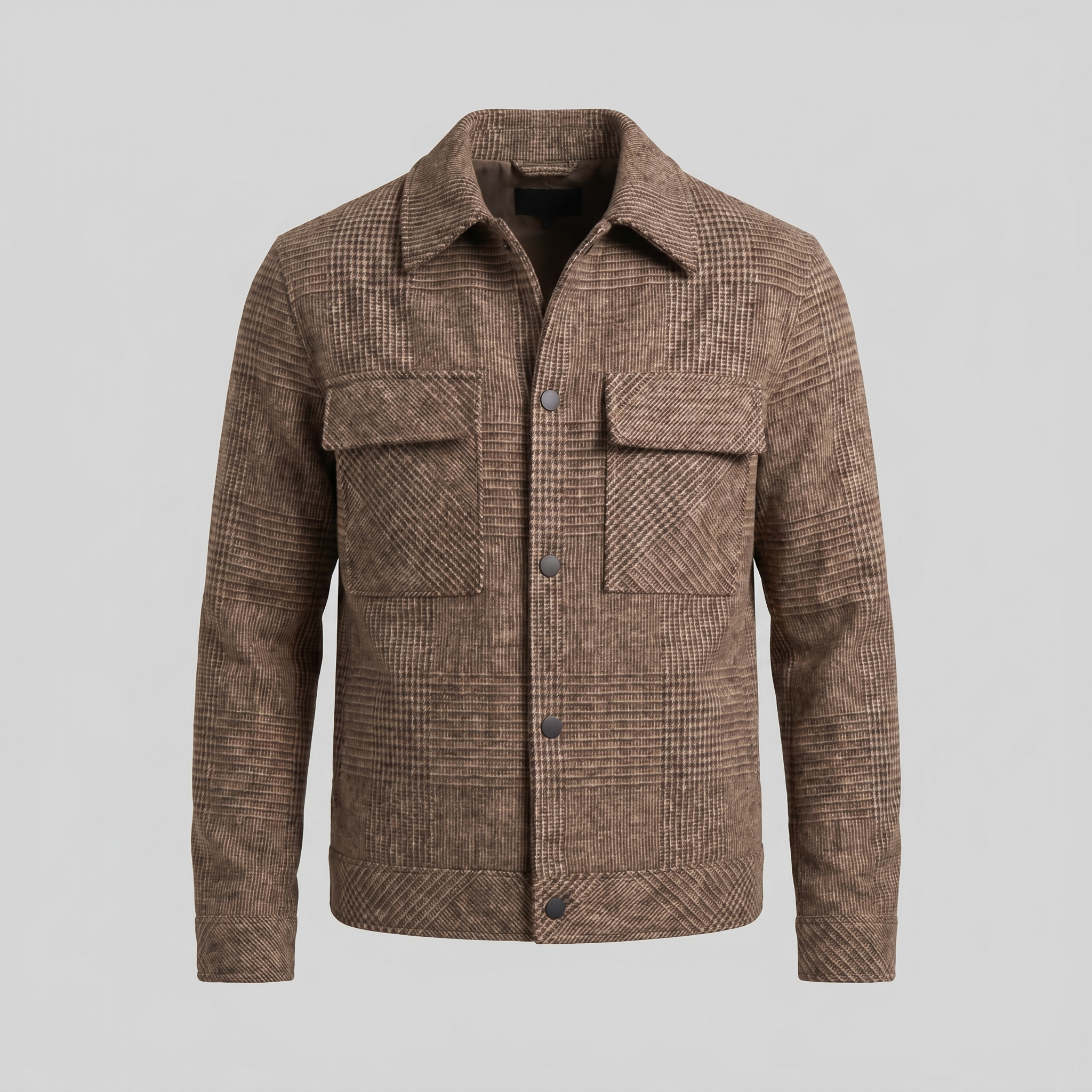 Men's Checked Spring Overcoat