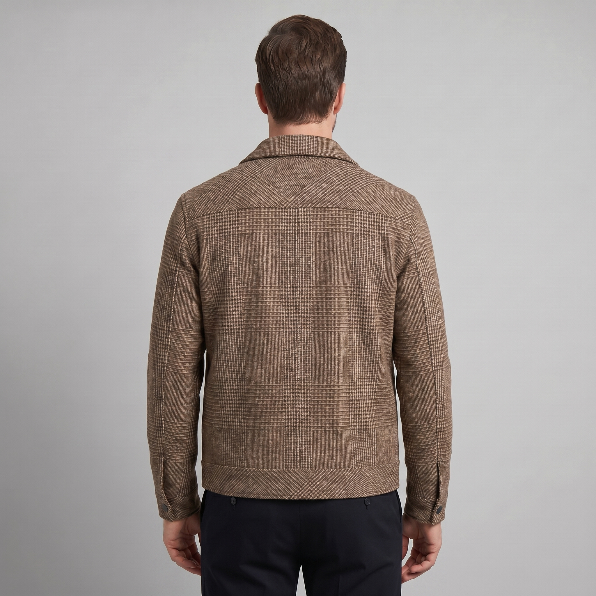 Men's Checked Spring Overcoat