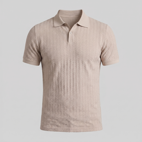 Men's Chevron Knit Polo