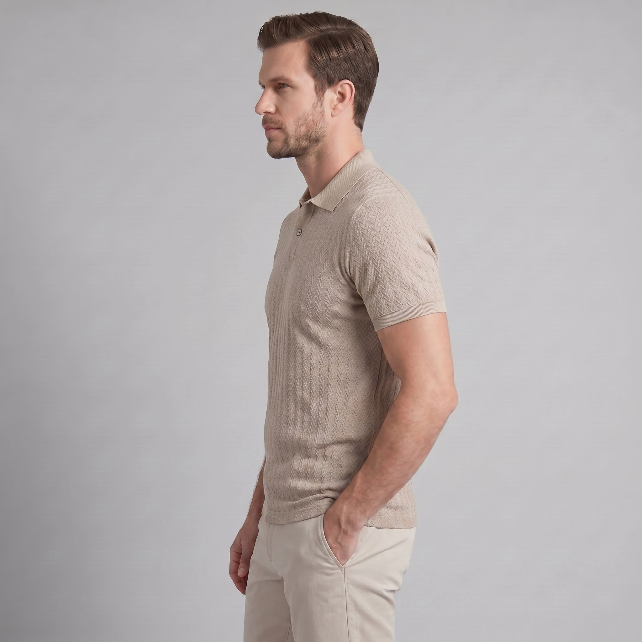 Men's Chevron Knit Polo