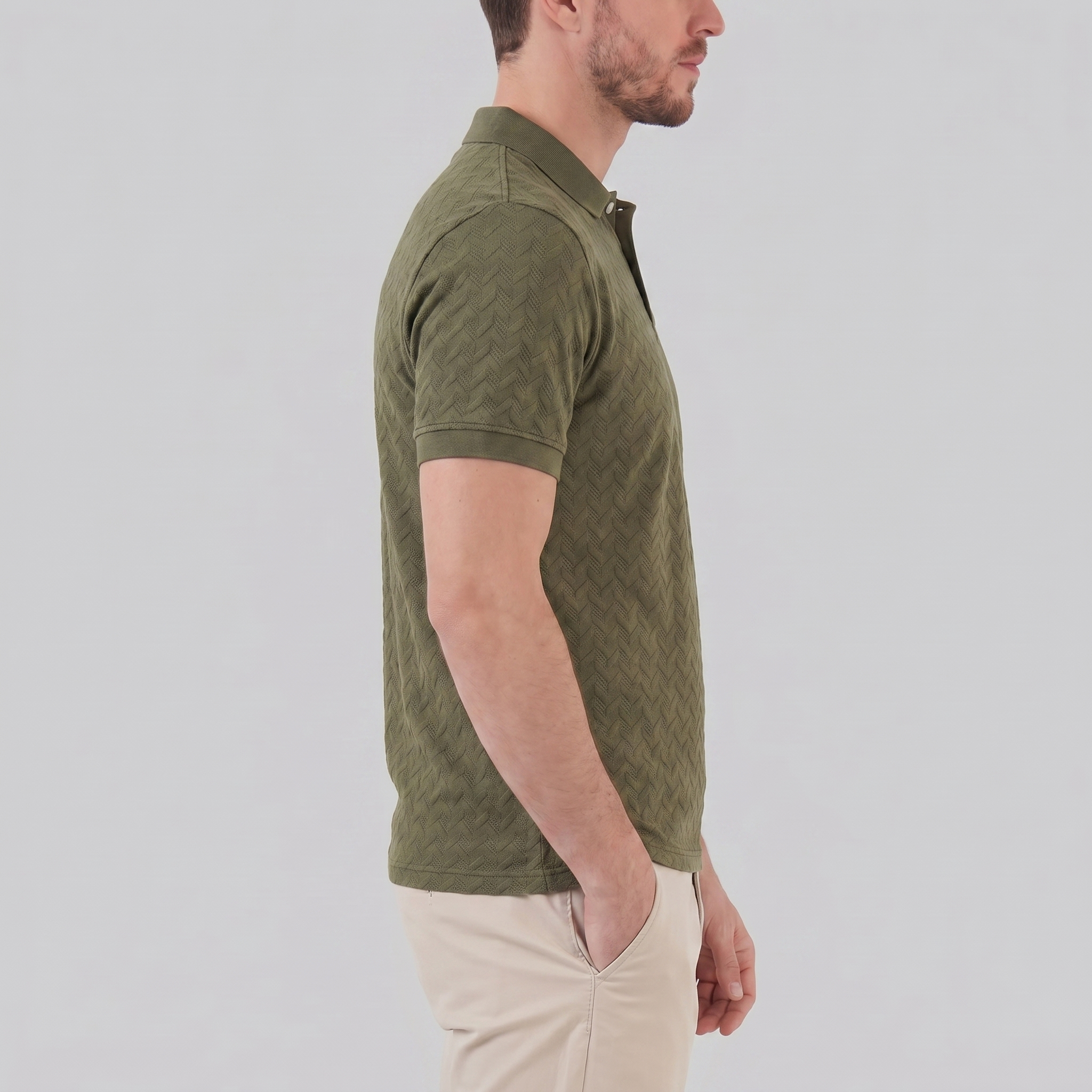 Men's Chevron Knit Polo