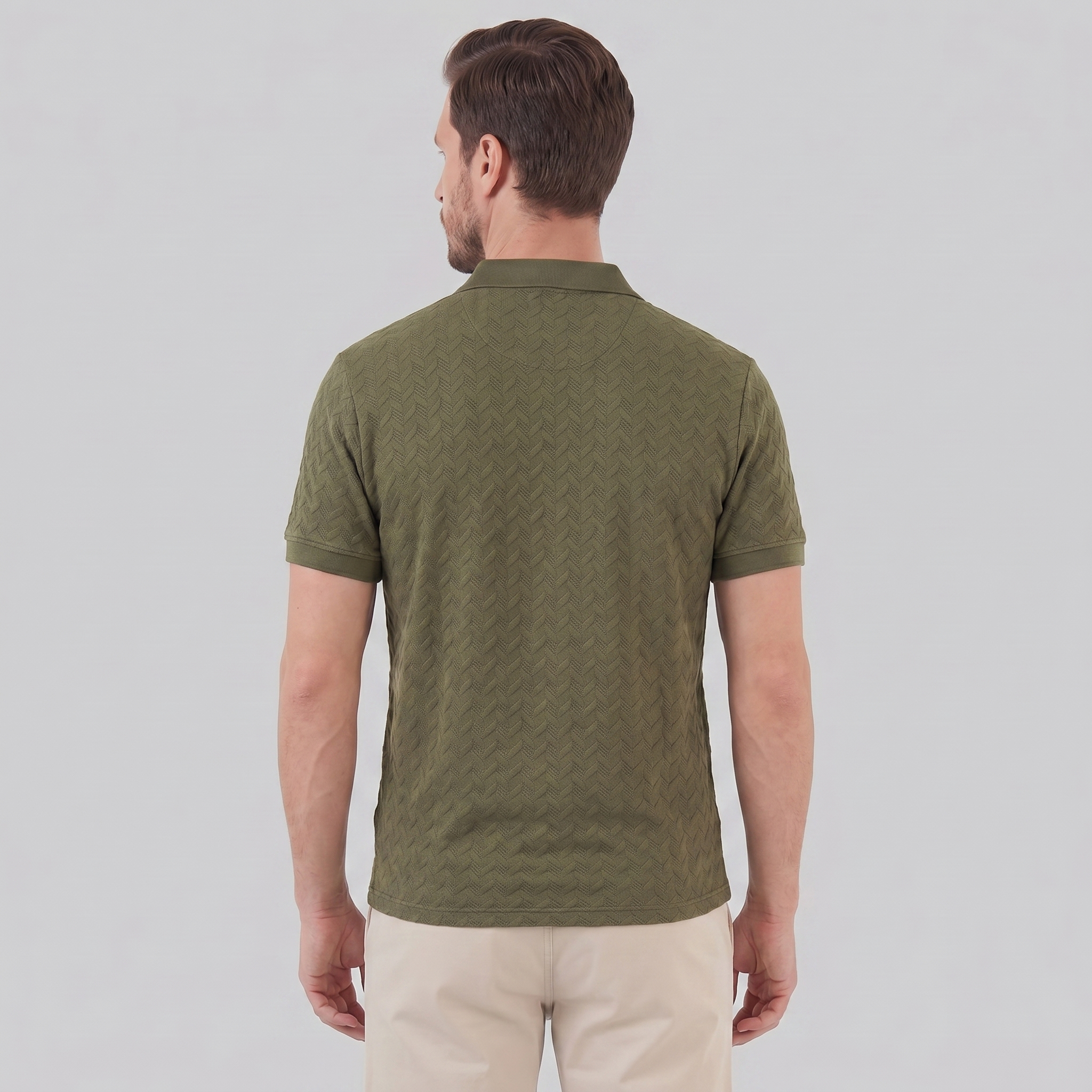 Men's Chevron Knit Polo