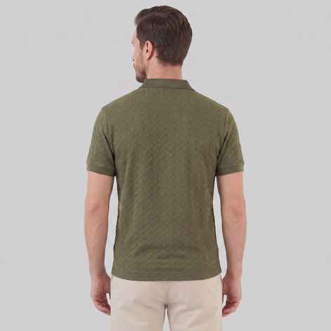 Men's Chevron Knit Polo